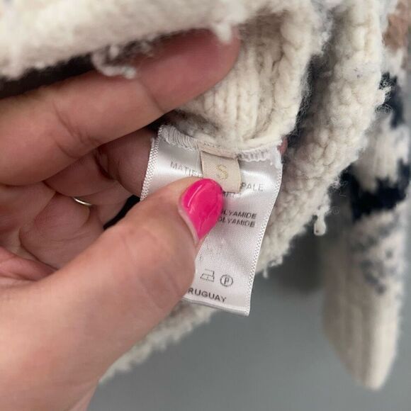 Vanessa Bruno Cardigan Womens Small Fair Isle Cottagecore Eclectic Grandpa Cozy - Picture 13 of 14